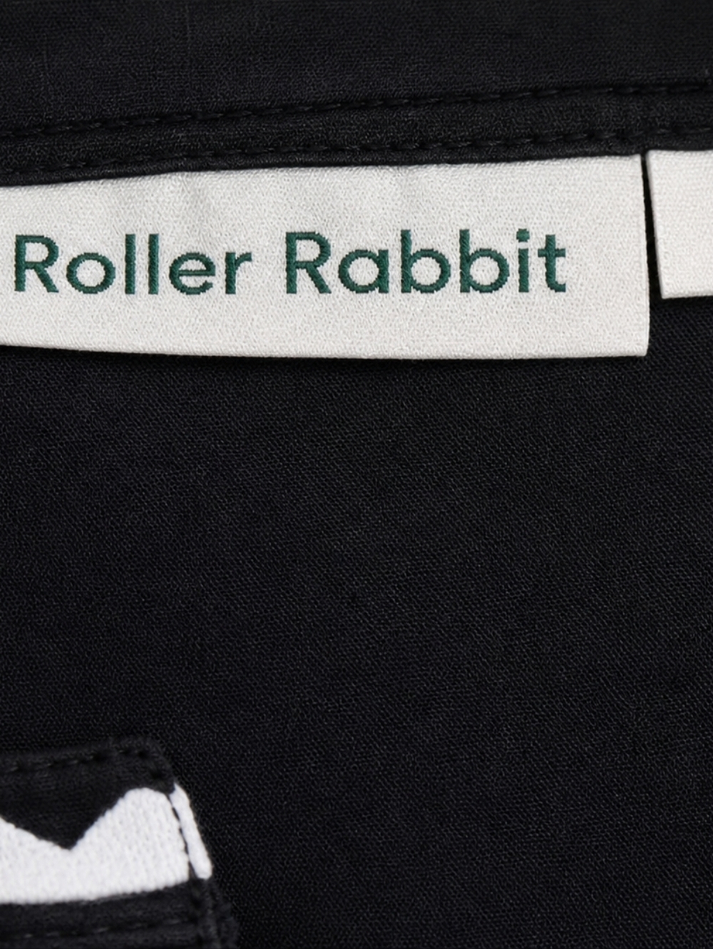 Roller Rabbit Pamela Embroidered Mini Dress Black White Cotton Resort Boho L - Picture 7 of 13